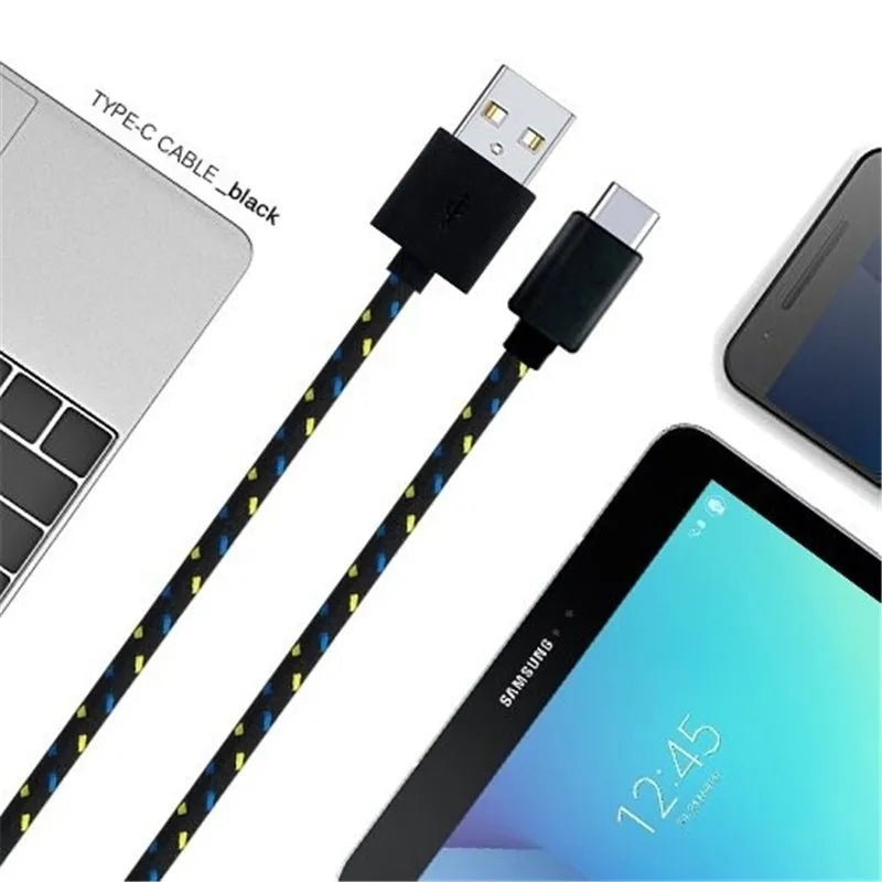 USB-A to USB-C Nylon Fast Charging Cable 2A | 1m 2m 3m