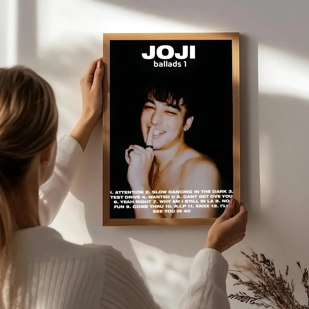 Singer J-Joji Poster HD Self Adhesive Waterproof Wall Art Ideal for Home Office Dorm Bedroom Great Gift Peaceful Pleasures Health and Wellness White7 21X30cmNoframe