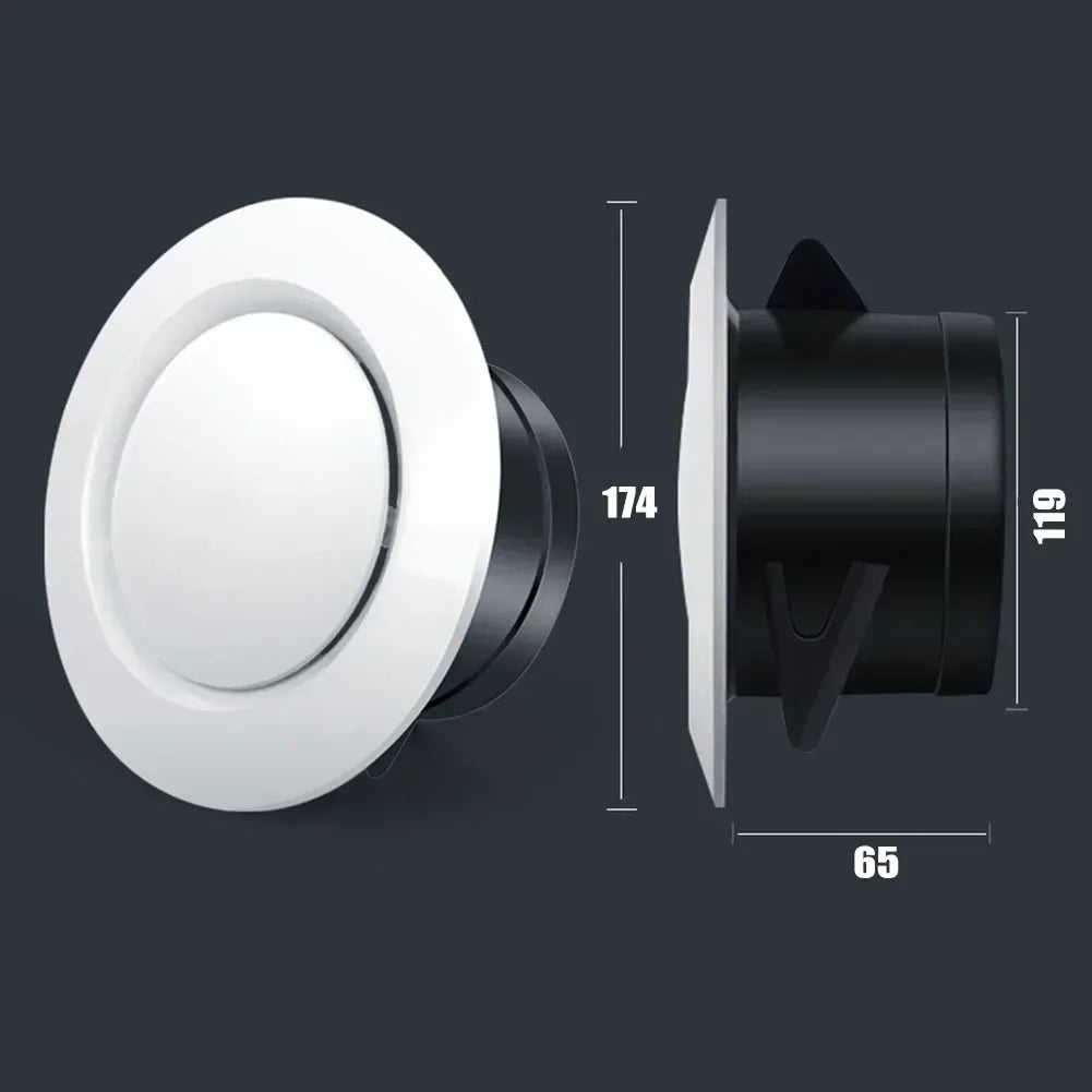 ABS Round Air Vent Grille Cover – 75 100 125mm Wall & Ceiling