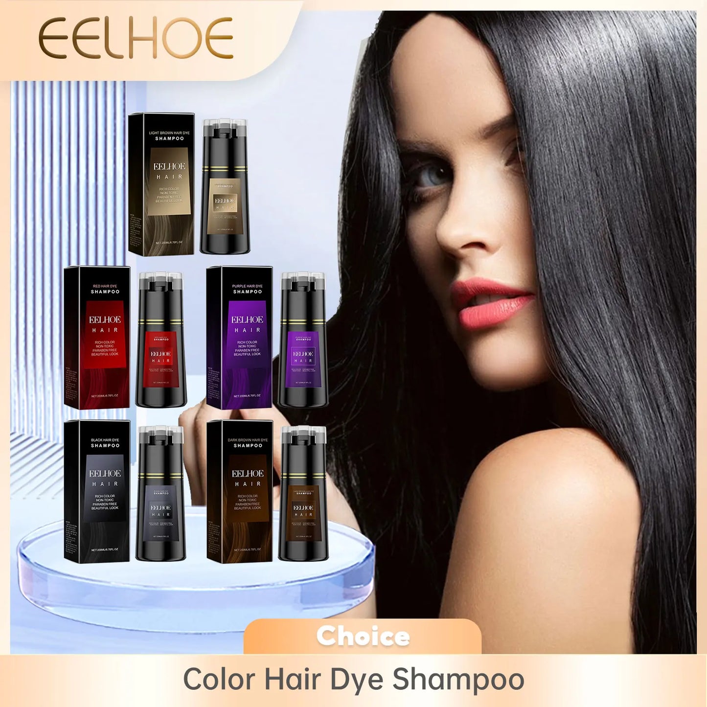 EELHOE Ginseng & Black Sesame Hair Darkening Dye Shampoo