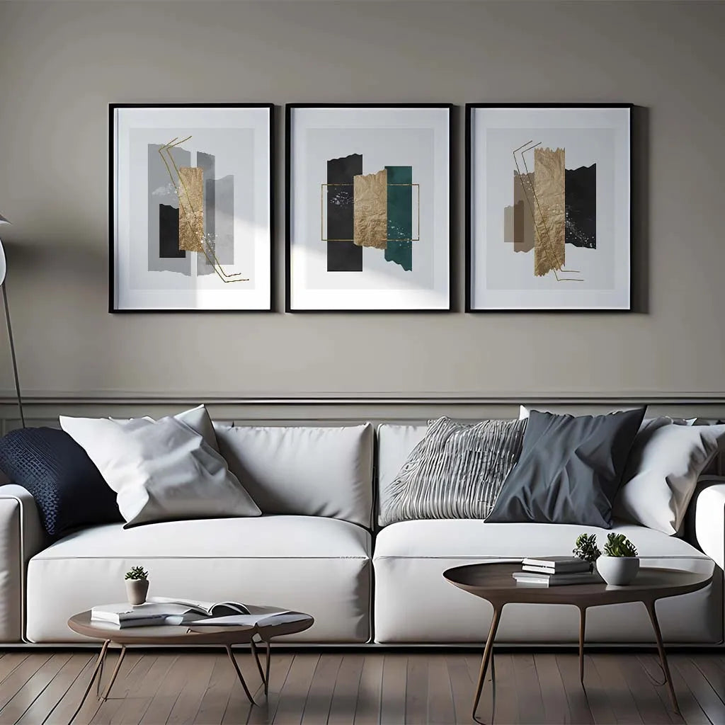 Abstract Geometric Canvas Wall Art | Modern Luxury Poster Print Canvas Wall Art Print Peaceful Pleasures Health and Wellness