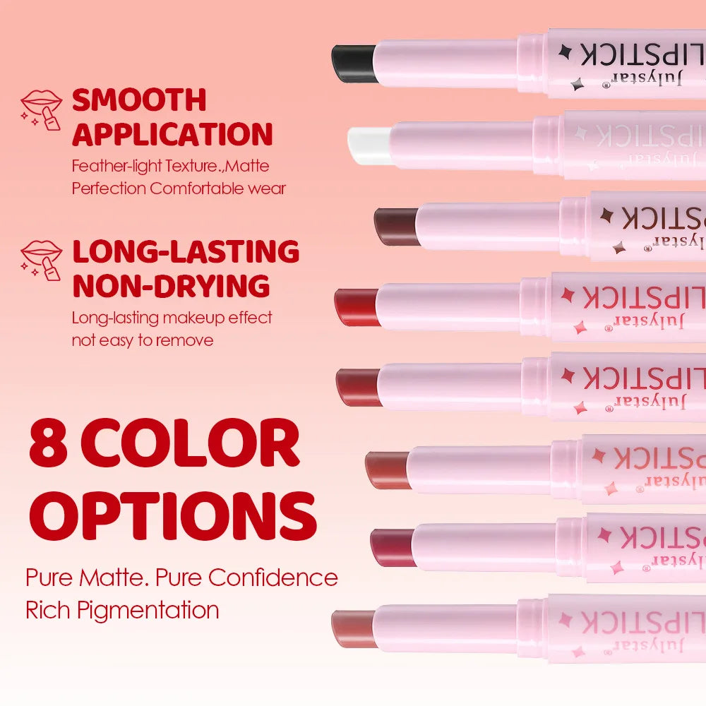 Matte Velvet Lipstick Pen – 8 Colors, Waterproof, Long Lasting
