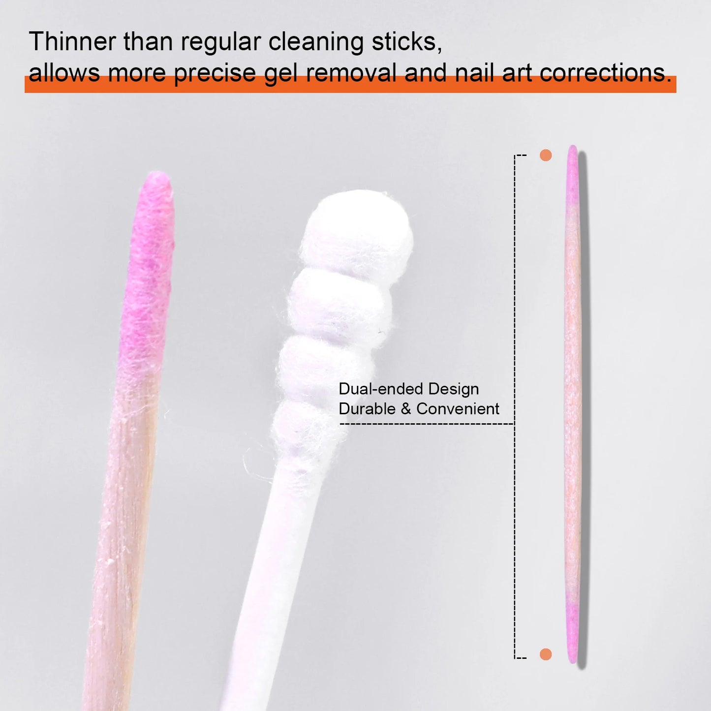 200pcs Overflow Gel Cleaning Sticks–Dual-Ended Manicure Tools for Polish Overflow Removal, Nail Gap Cleaning&Precise Application Peaceful Pleasures Health and Wellness