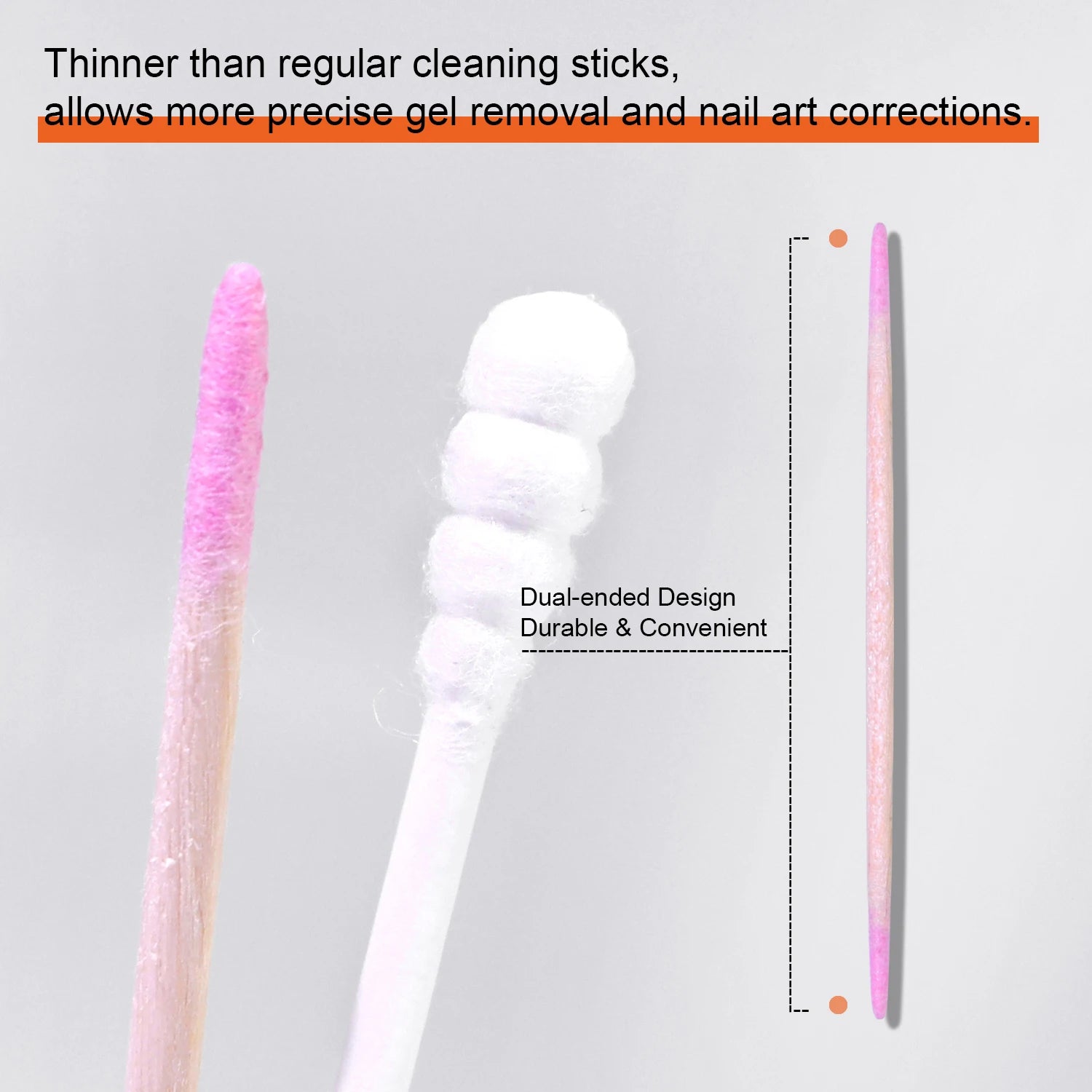 200pcs Overflow Gel Cleaning Sticks–Dual-Ended Manicure Tools for Polish Overflow Removal, Nail Gap Cleaning&Precise Application Peaceful Pleasures Health and Wellness