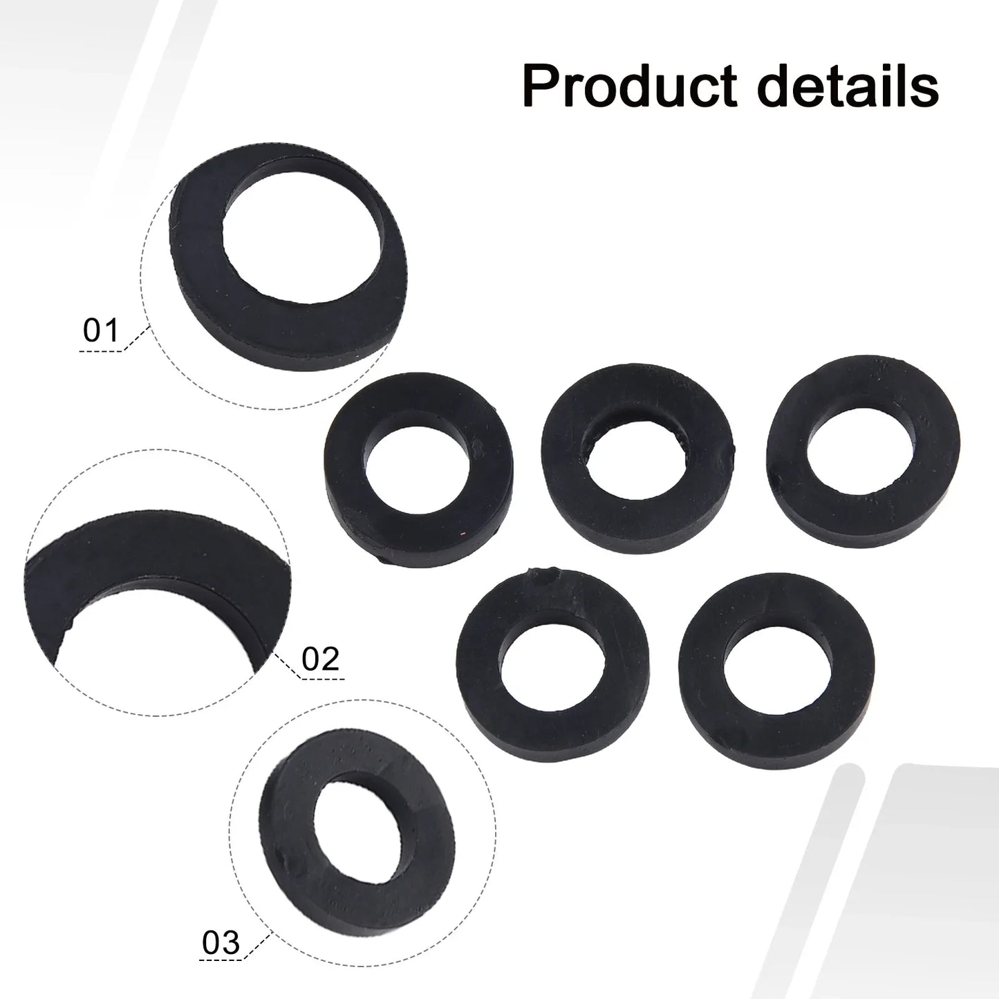 13-Piece Rubber Tap Washer Set – 3/8" 1/2" 3/4" O-Ring Seals