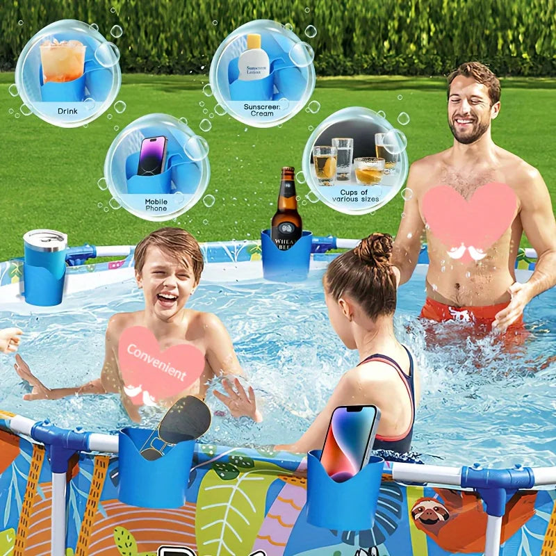 Poolside Cup Holder for Above Ground Pools – 30oz Capacity