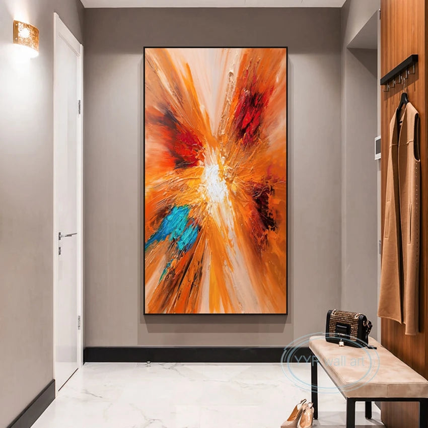 Vertical Wall Decoration Poster Handmade Acrylic Abstract Art Oil Painting Living Room Bedroom Hotel Porch Custom Size New Mural Peaceful Pleasures Health and Wellness
