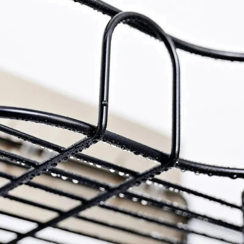 Wall Mounted Iron Corner Bathroom Shelf & Organizer Rack