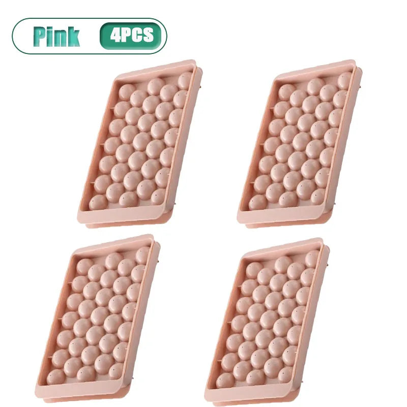 Round Ice Ball Mold – 33-Sphere BPA-Free Silicone Tray (1–10 Pack)