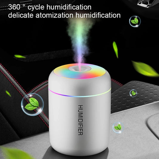 HOMEFISH Mini USB Cool Mist Humidifier & Aroma Diffuser LED Cool Mist Humidifier Peaceful Pleasures Health and Wellness
