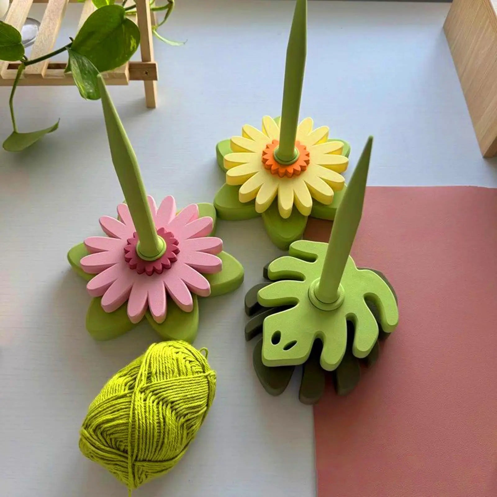 Yarn Holder Spin Yarn Holder for Crocheting 3D Printed Stand Accessories Spool Knitting Sewing Crafts Arts for Adults Beginners Peaceful Pleasures Health and Wellness