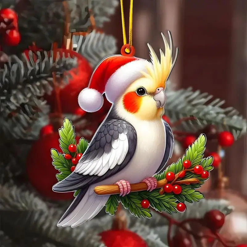 Acrylic Christmas Tree Hanging Ornament | 2D Flat Xmas Pendant