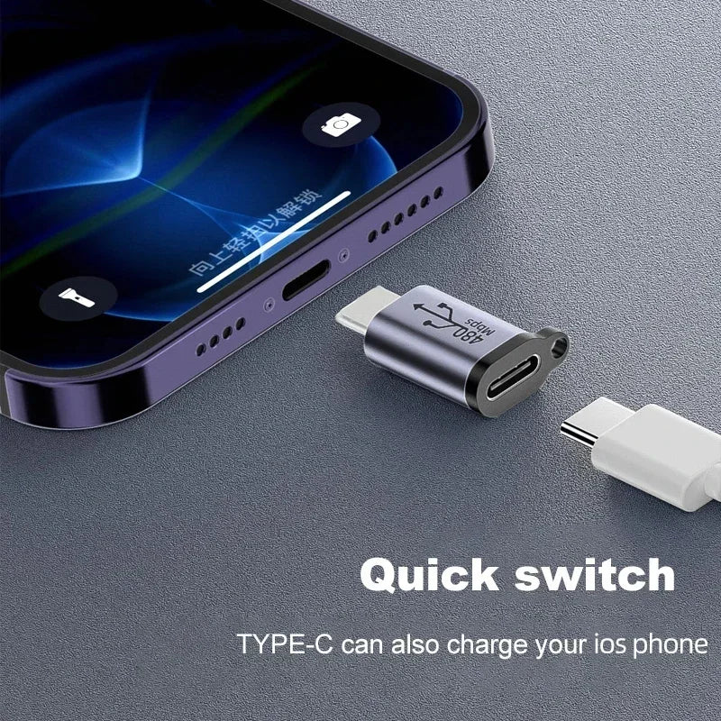 Micro USB to Type-C & Mini USB Female Plug Adapter
