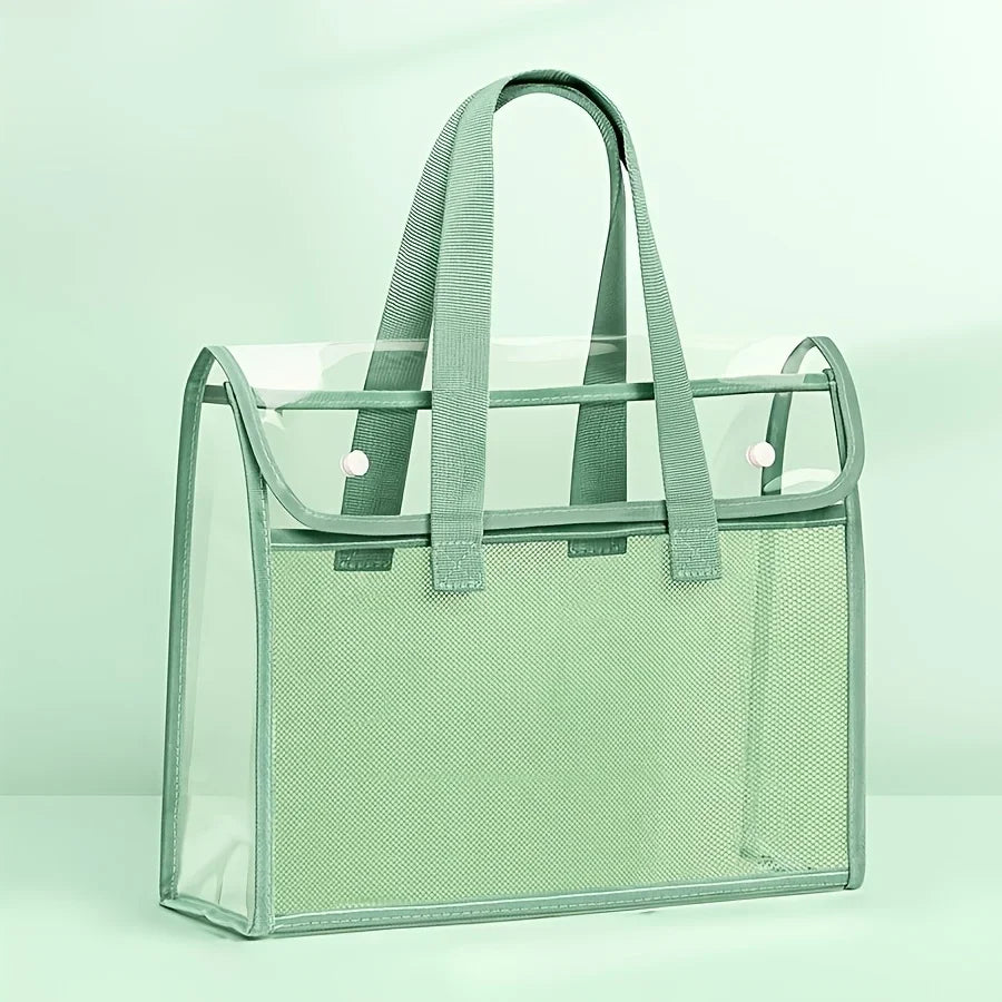 1 Large Capacity Portable Transparent Waterproof Handheld Folder