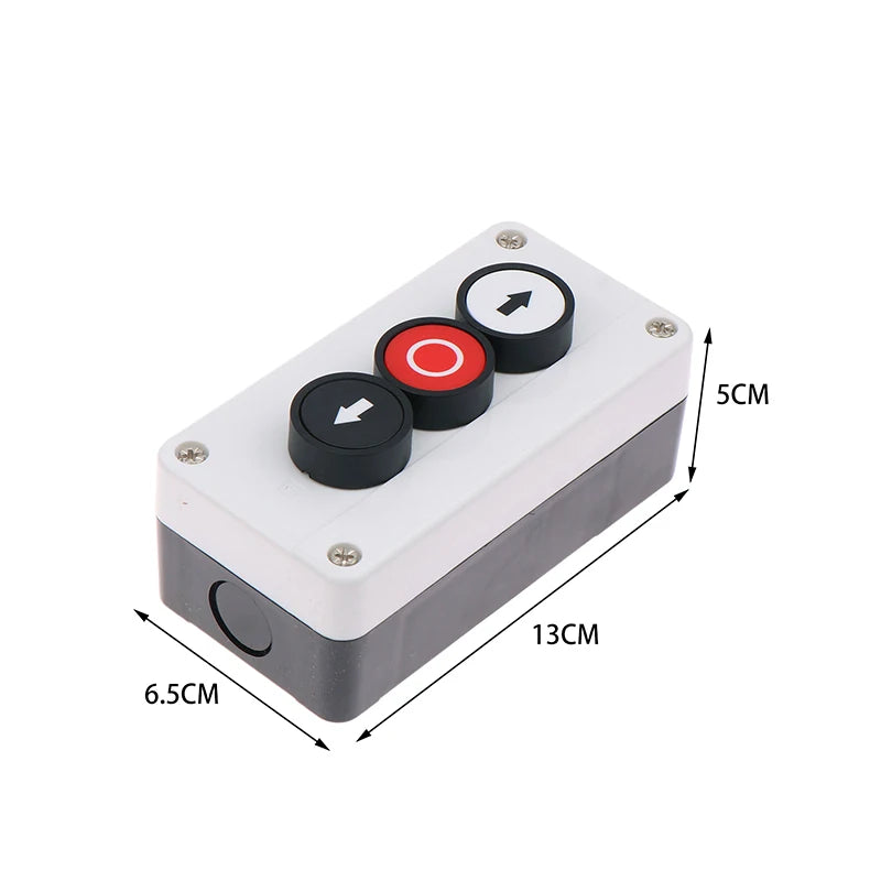 New 1pc Emergency Stop Industrial Control Button Box With Arrow Symbol CNC Start Stop Self Sealing Waterproof Button Switch Peaceful Pleasures Health and Wellness 2NO 1NC 0