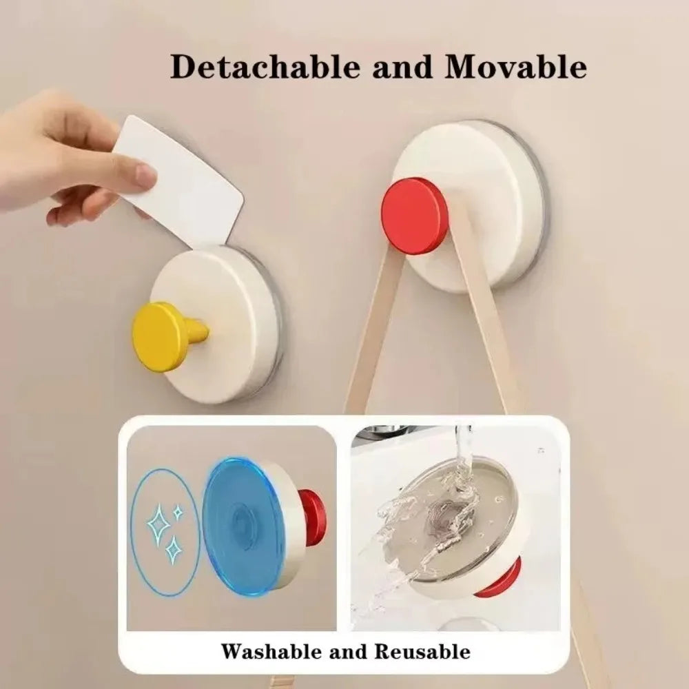 No-Drill Foldable Suction Cup Hook – Wall Towel Hanger