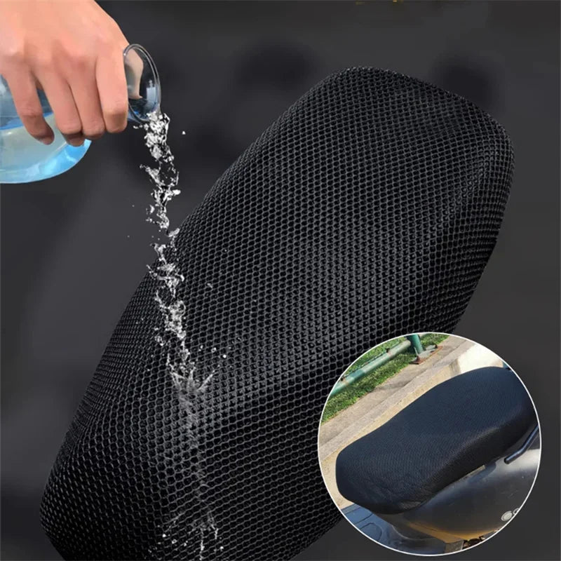 3D Mesh Motorcycle Seat Cover | Anti-Slip Breathable Cushion