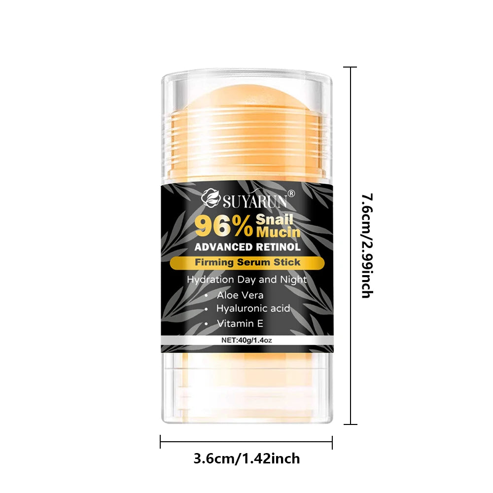 SUYARUN 96% Snail Mucin & Retinol Anti-Aging Cream Stick - Firming Neck, Face & Feet Care, Intensive Hydration. Peaceful Pleasures Health and Wellness