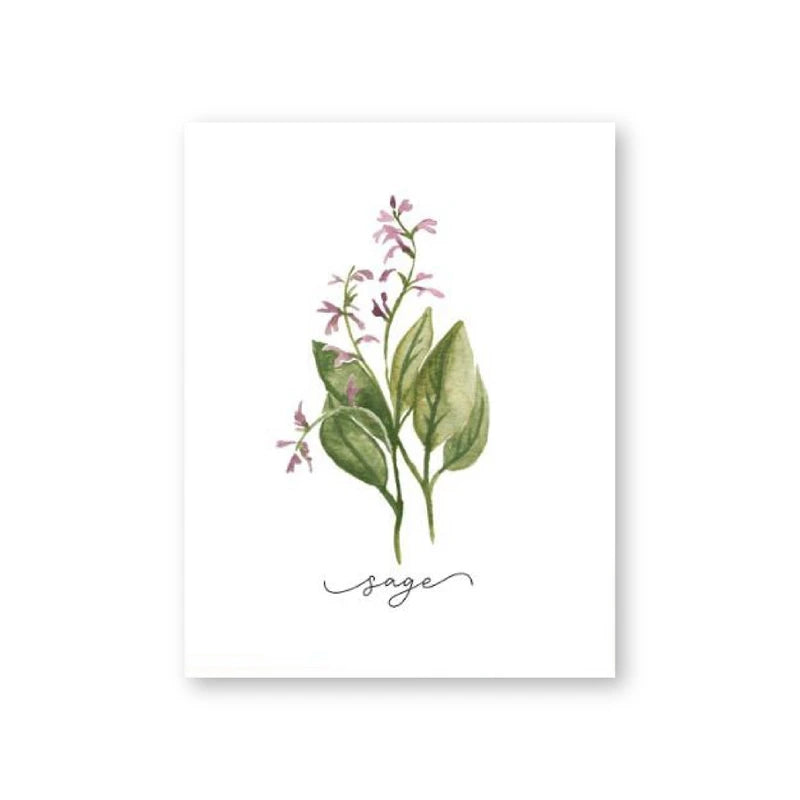 Herb Watercolor Canvas Wall Art | Kitchen Décor Print