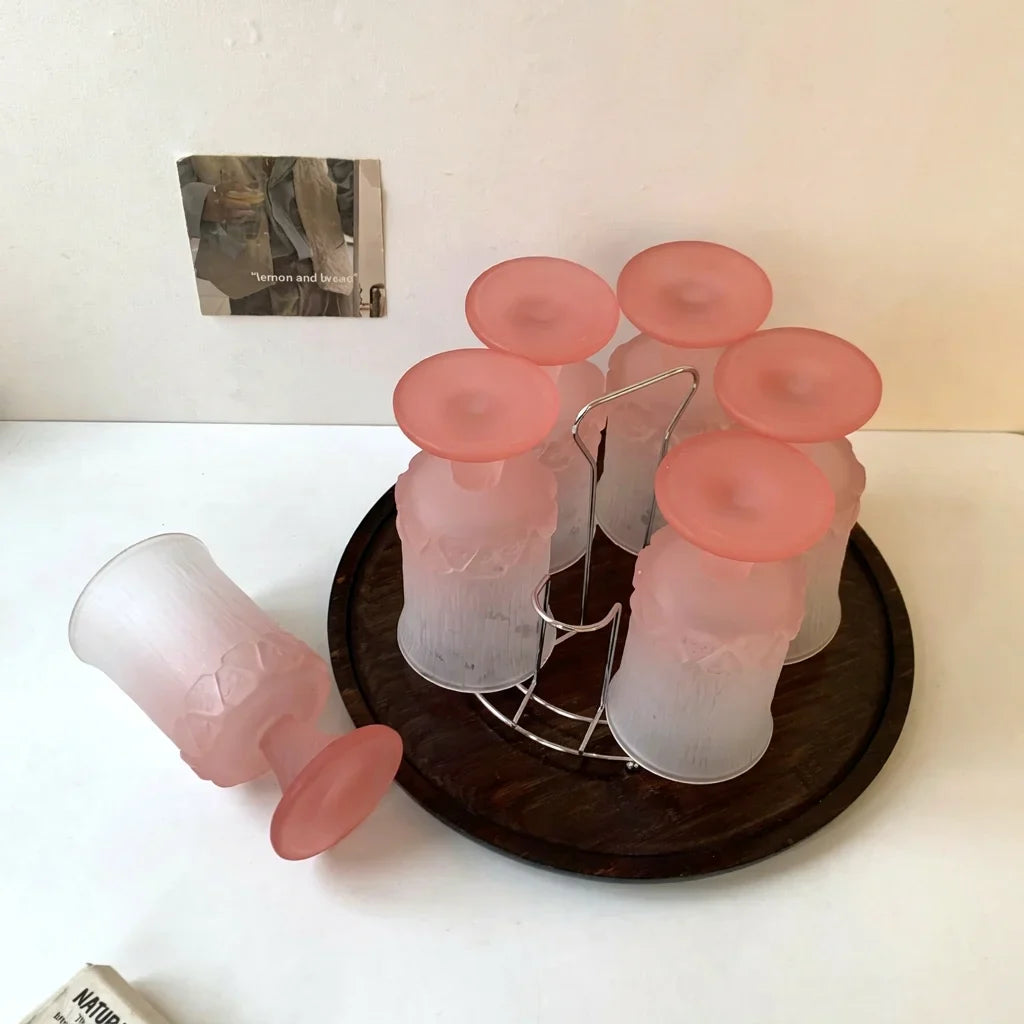 Stainless Steel Cup Rack – 6-Slot Countertop Glass Organizer
