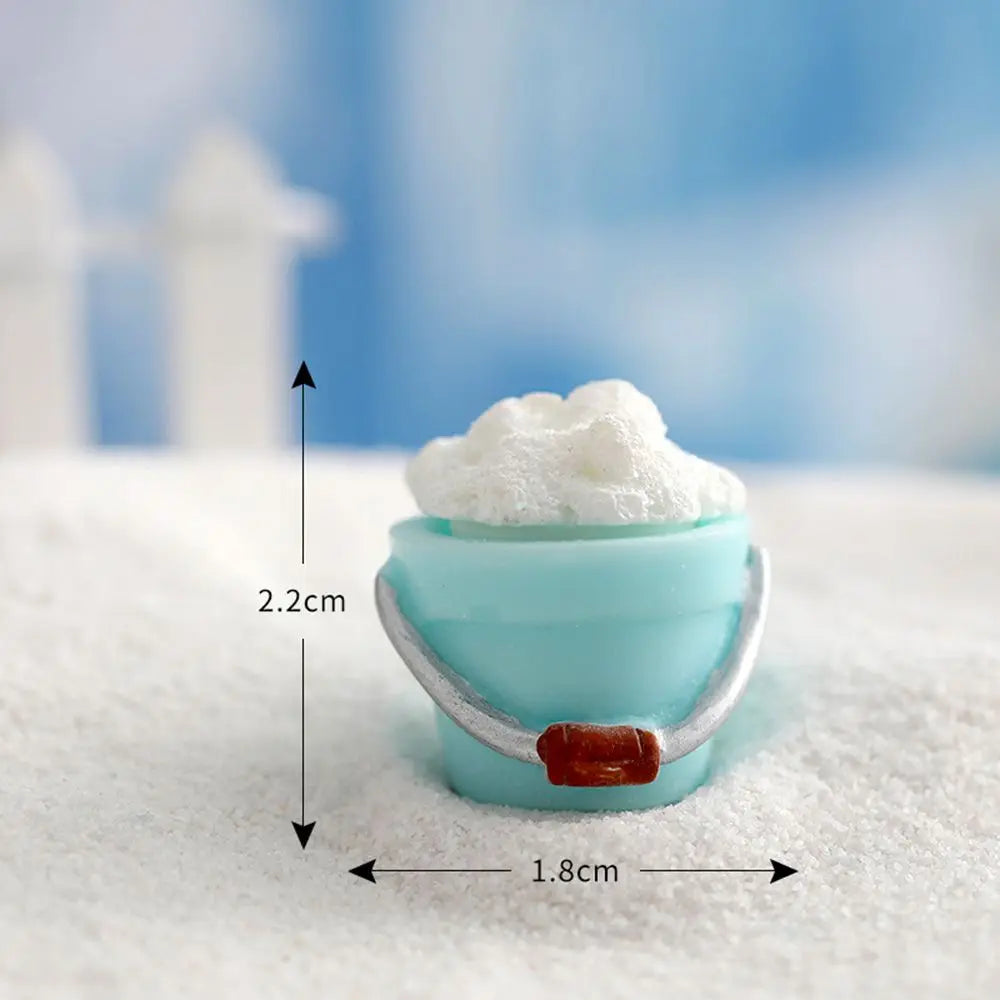 Snowman Bunny Resin Figurine | Micro Landscape Christmas Ornament