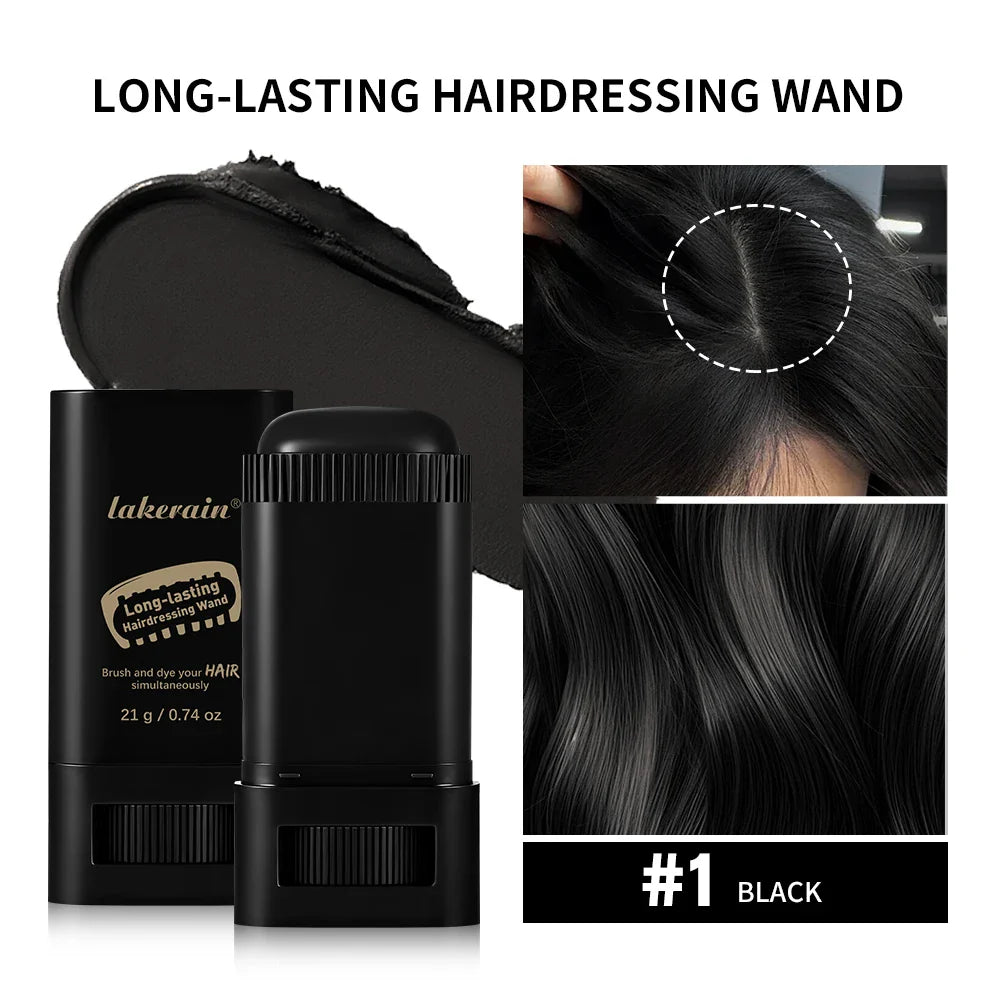 Waterproof Gray Coverage Hair Dye Stick with Built-In Comb