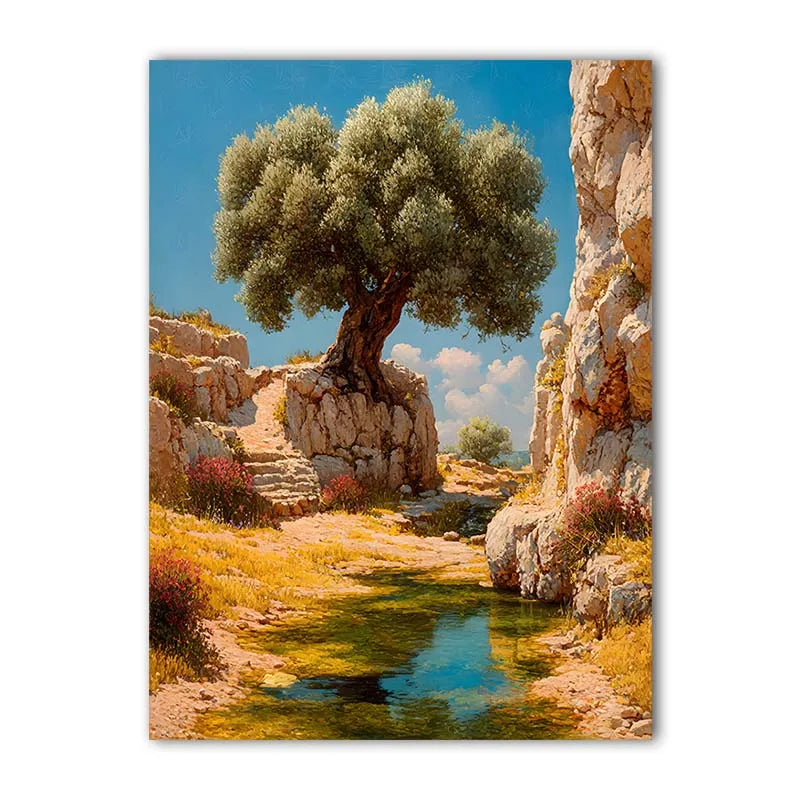 Desert Landscape Canvas Wall Art | Modern Poster Print Canvas Wall Art Peaceful Pleasures Health and Wellness 01 40x60cm No Frame China Mainland