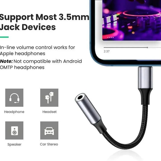 USB-C to 3.5mm Audio Adapter | iPhone 15, Samsung S24, Xiaomi Audio Adapter Cable Peaceful Pleasures Health and Wellness