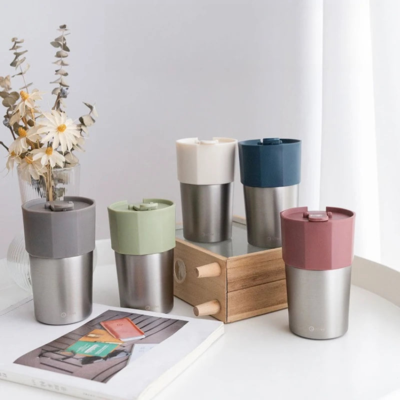 Stainless Steel Double-Wall Insulated Coffee Mug 300ml