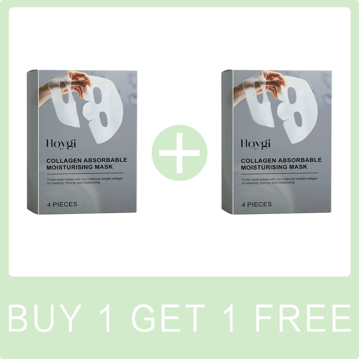 Collagen Face Mask Hydrating Shrinking Pores Fade Fine Lines Moisturizing Refreshing Hyaluronic Acid Sheet Mask Korean Skin Care Peaceful Pleasures Health and Wellness Buy 1 Get 1 Free 1