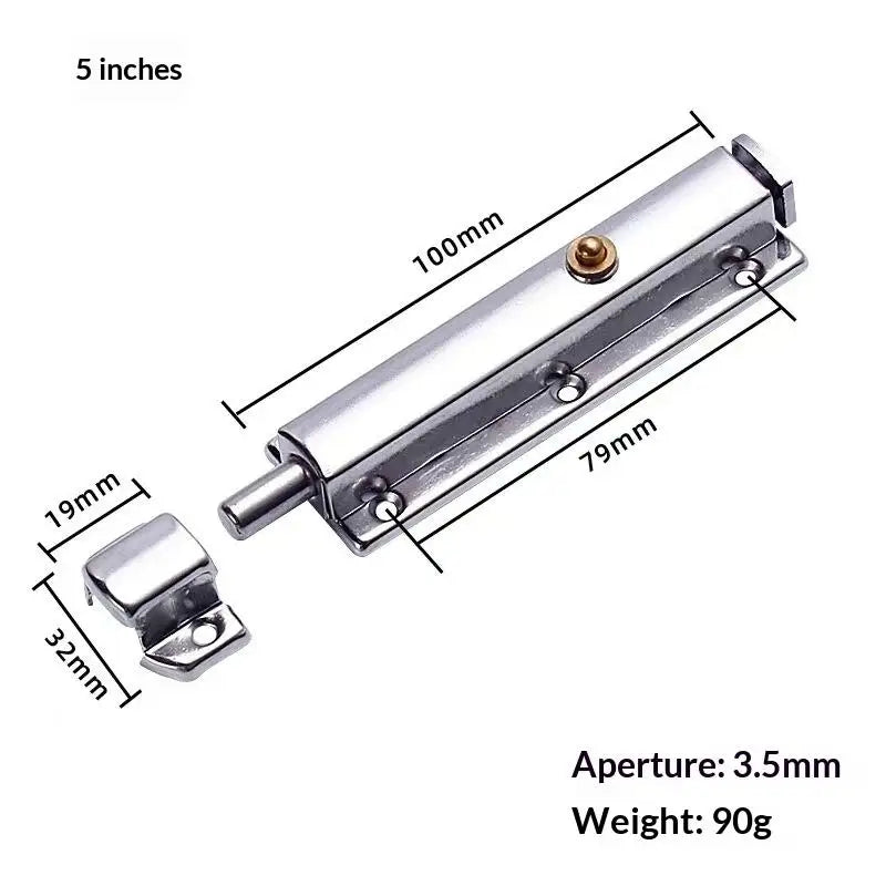 3-Inch Automatic Spring Door Latch | Self-Locking Zinc Alloy