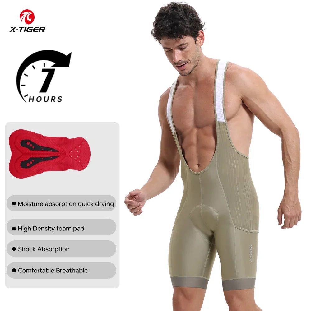 X-TIGER Men's Pro Cycling Bib Shorts – MTB & Road Long Rides