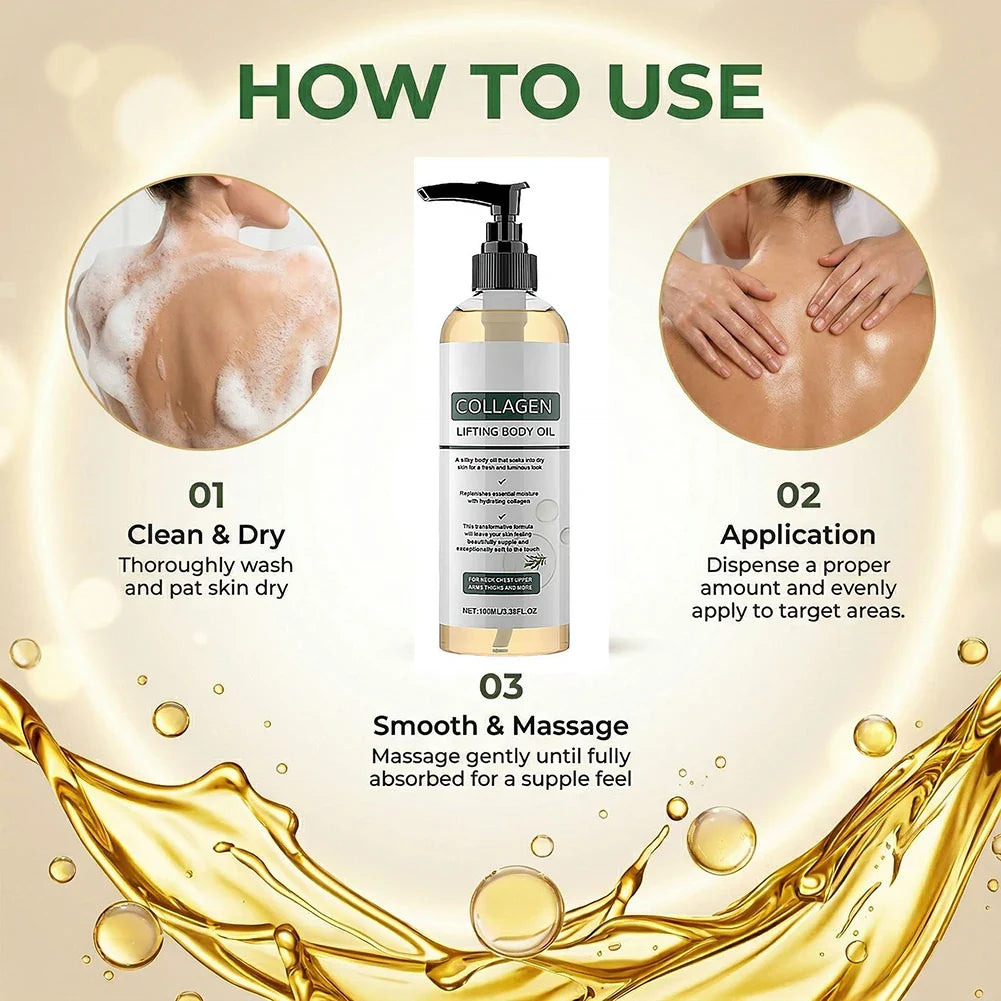 Collagen Lifting Body Oil – Firming, Deep Hydration & Rosemary