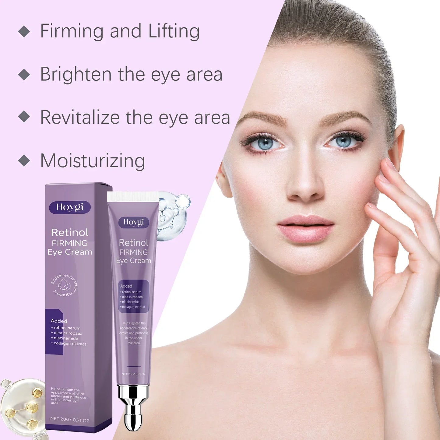 Hoygi Retinol Eye Cream – Dark Circles, Puffiness & Fine Lines