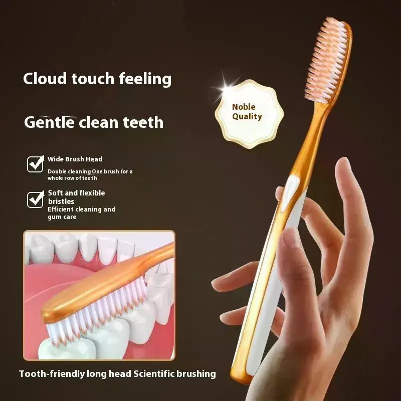 6pcs Large Head Soft Bristled Toothbrush, Anti Slip Wide Design, With Extended U-Shaped Brush Head Peaceful Pleasures Health and Wellness