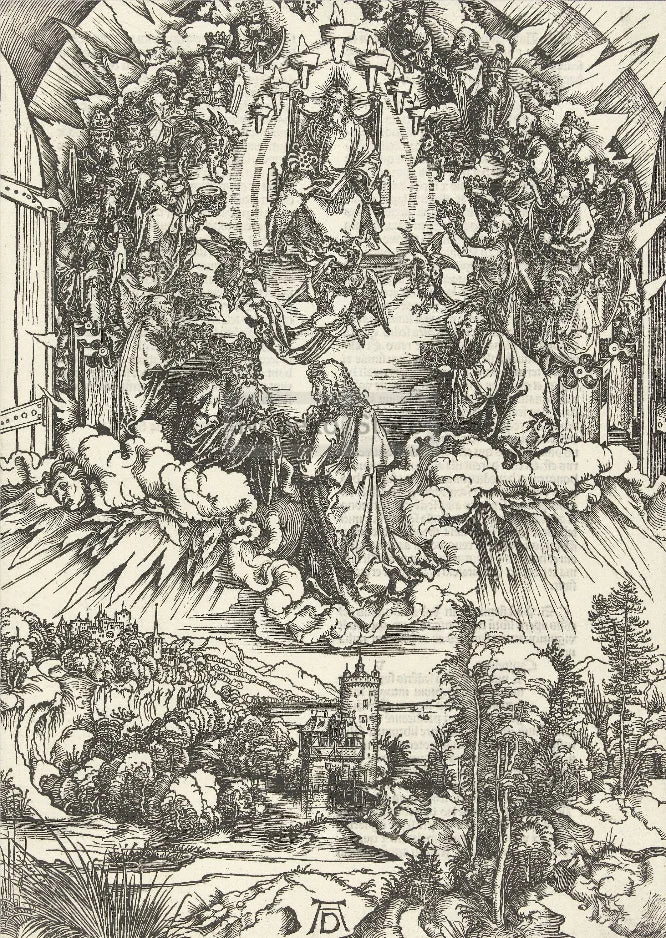 Albrecht Dürer Revelation Canvas Wall Art | B&W Christian Print