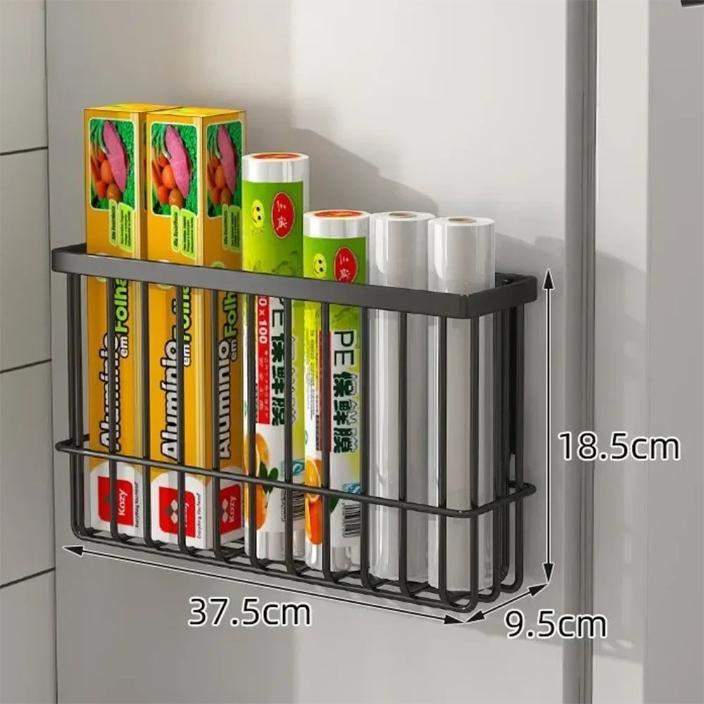 Magnetic Kitchen Storage Rack – Punch-Free Spice & Fridge Shelf