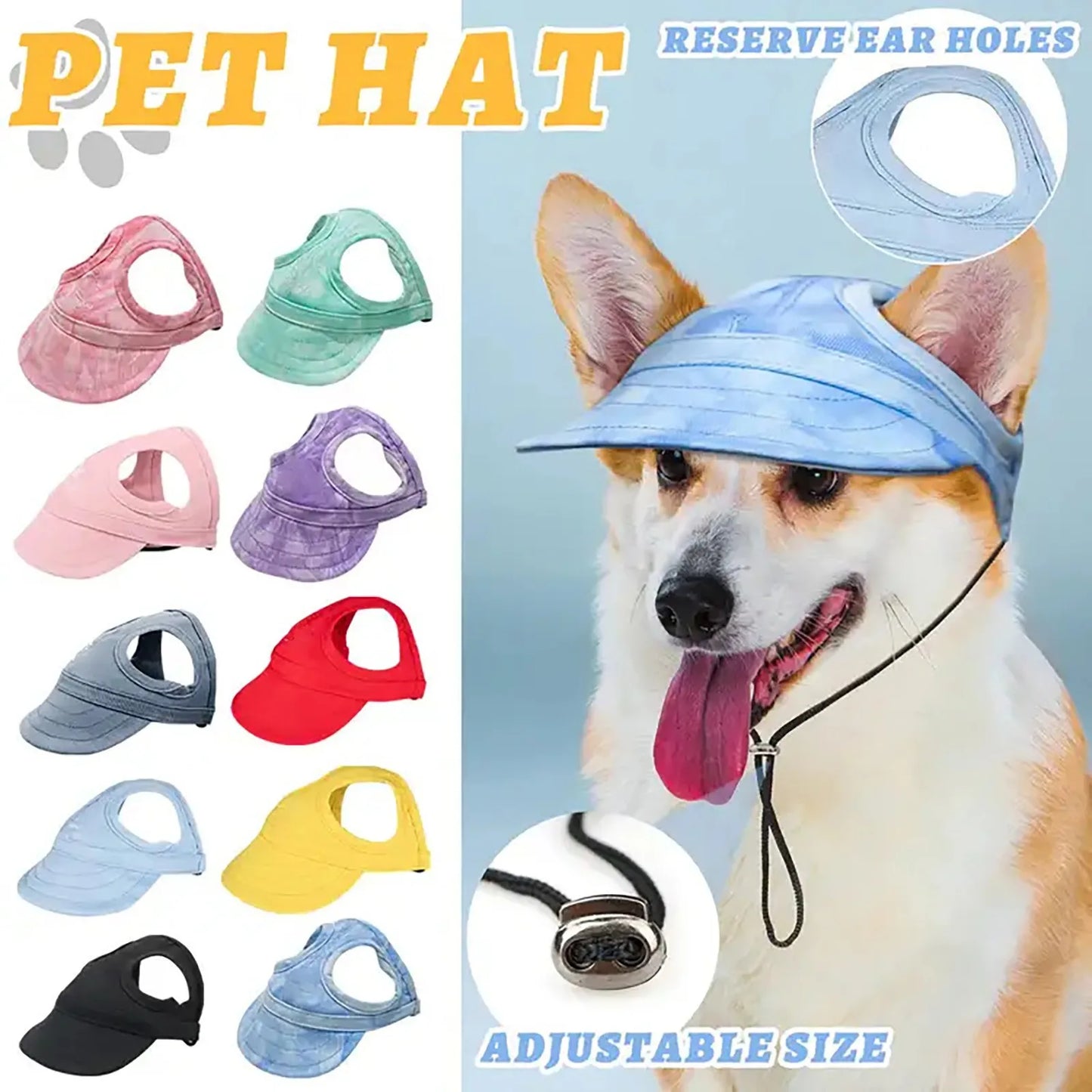 Pet Dog Caps Small Puppy Pets Summer Solid Oxford Cap Dog Baseball Visor Hat Outdoor Accessories Sunscreen Bonnet Cap Chihuahua Peaceful Pleasures Health and Wellness