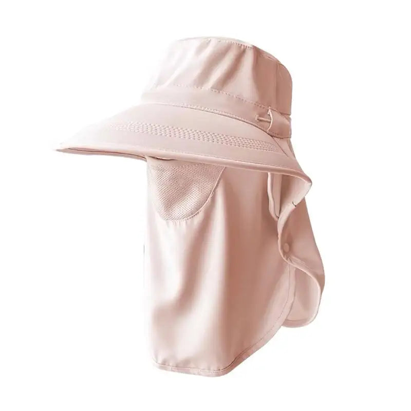 Women's Wide Brim Sun Hat UPF 50+ Neck Flap Beach Cap