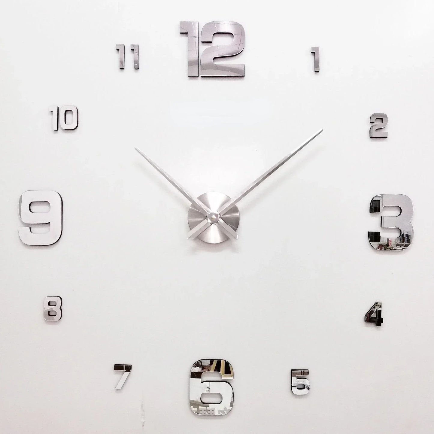 3D DIY Mirror Wall Clock 40cm – Frameless Modern Acrylic Decor