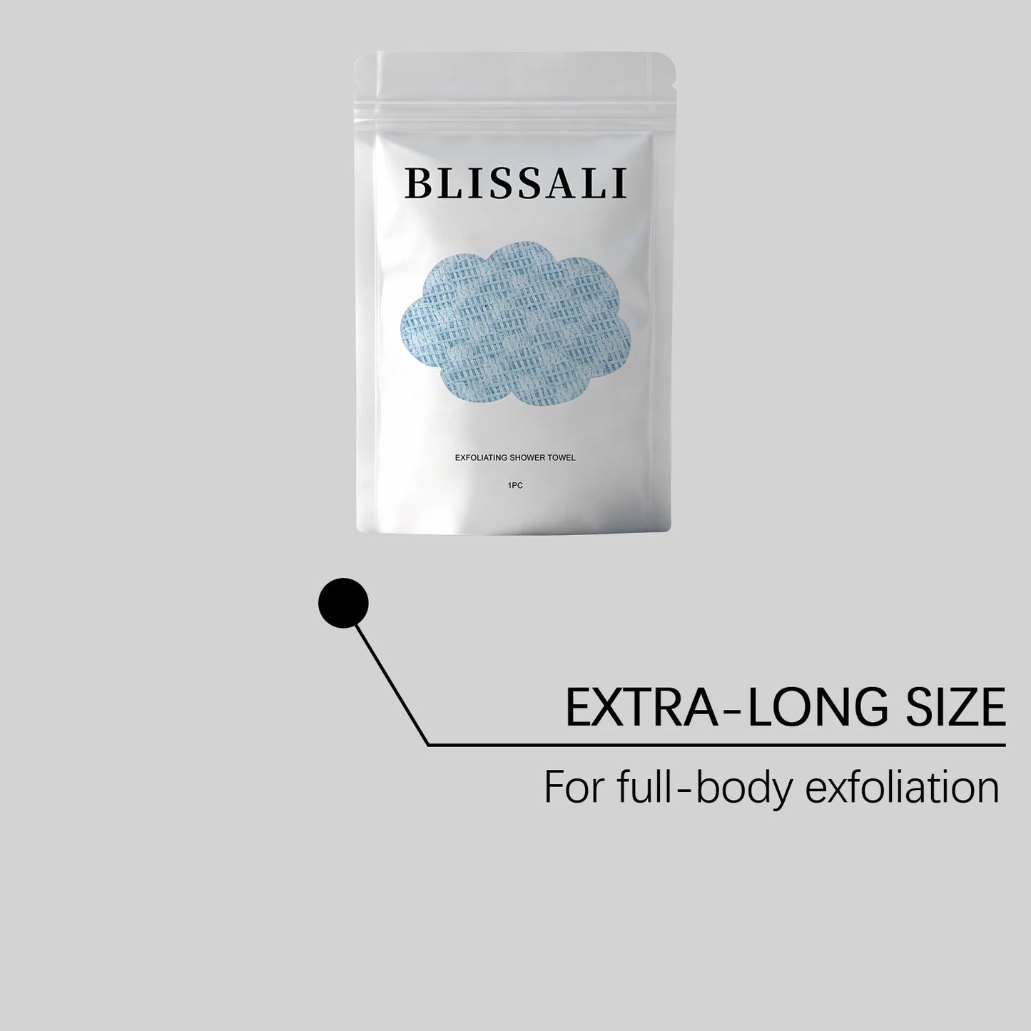 Exfoliating Shower Towel & Back Scrubber | Gentle Daily Scrub