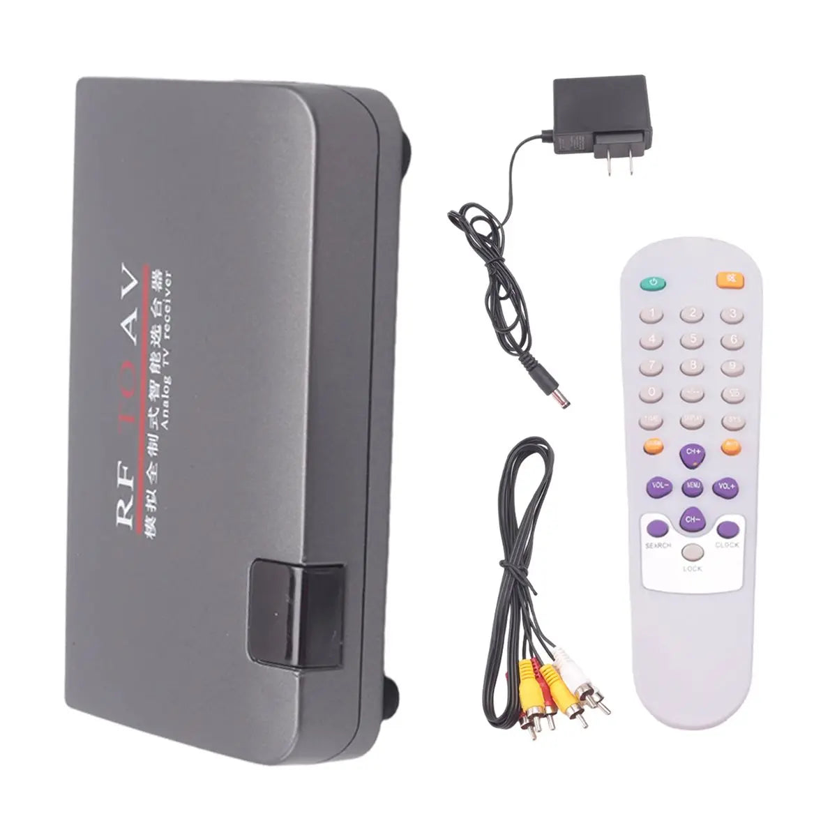 (ABDH) RF to AV Converter,Channel Selector,Booster,Cable TV to Projection TV,Video Port Supports Full System AC110-240V US Plug Peaceful Pleasures Health and Wellness Default Title