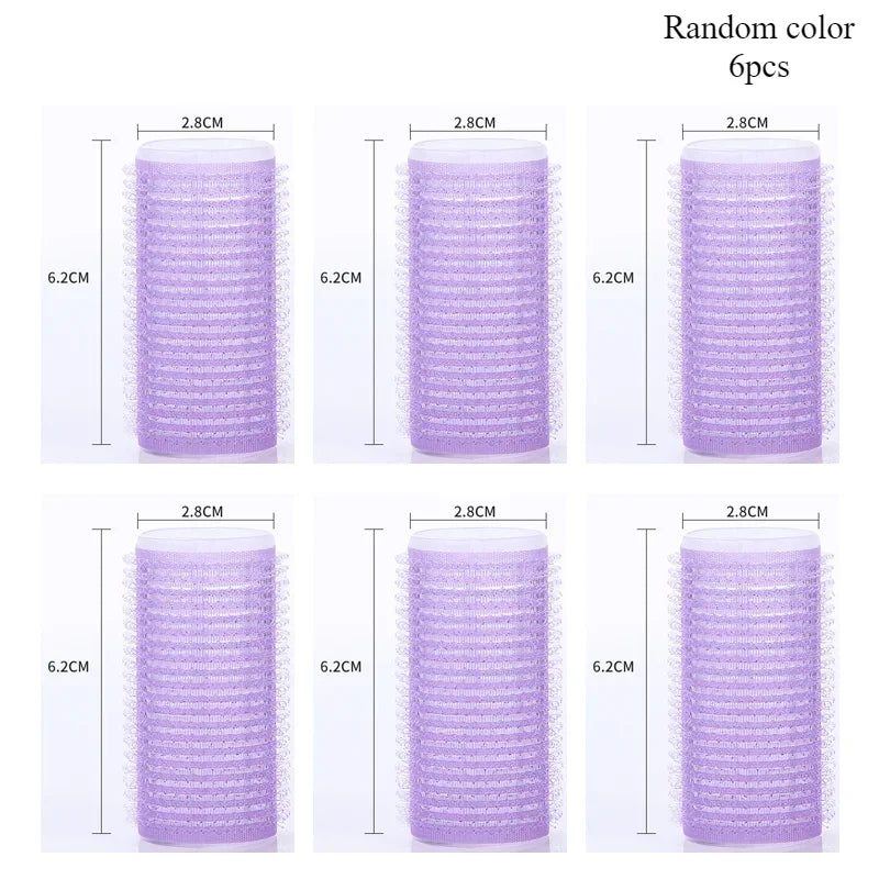 Hair Rollers Self Grip Hook Hair Curlers Heatless Roller Salon Dressing Curlers Jumbo Size Sticky Hair Styling Tools Peaceful Pleasures Health and Wellness 6pc random 4