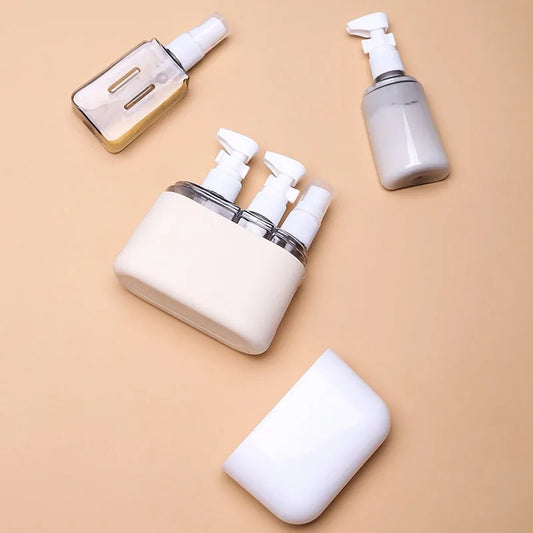 3PCS SET 50ml&100ml Travel Bottle Set Shampoo Shower Gel Hand Soap Cosmetic Moisture Body Empty Bottle Travel Kit Accessories Peaceful Pleasures Health and Wellness