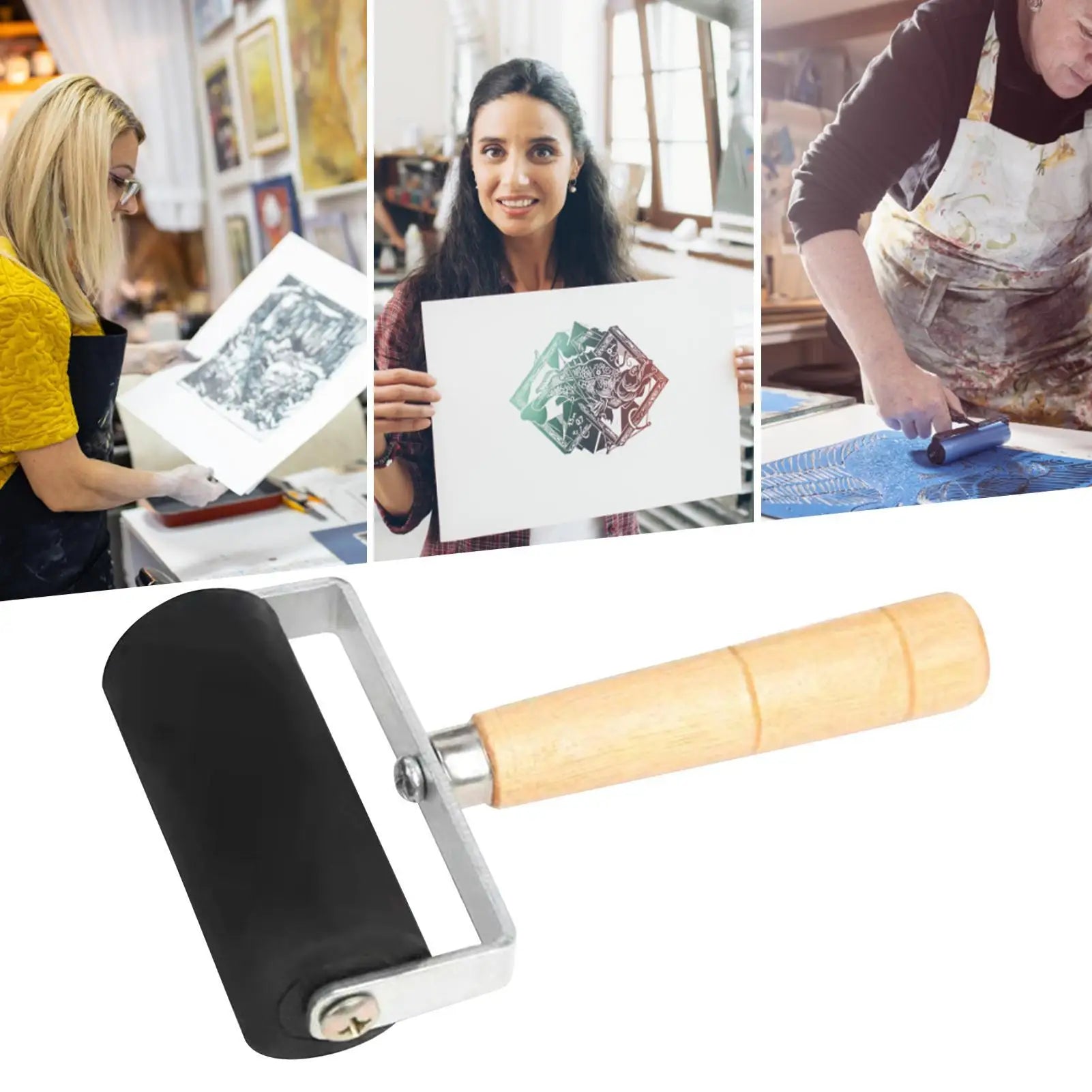 Rubber Roller Brayer Tool for Printmaking, Ink & Art Crafts Printmaking Brayer Roller Peaceful Pleasures Health and Wellness