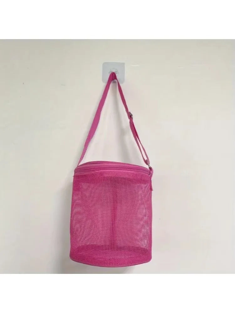 Net Yarn Shell Storage Bag Beach Three-dimensional Circle Dredging Bucket Toys Finishing Collection Bag Peaceful Pleasures Health and Wellness