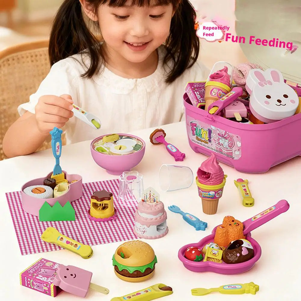 Kids Pretend Play Food Set – 8-Piece with Storage Box