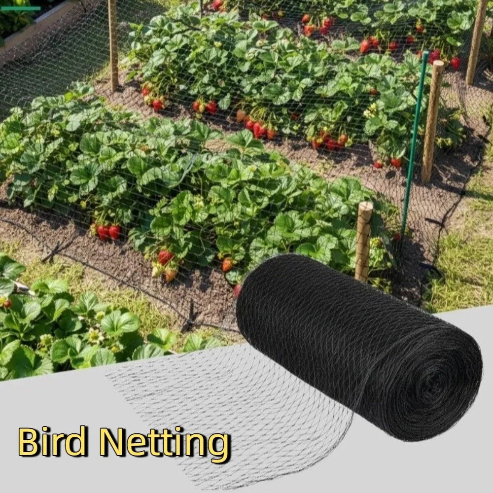 Heavy Duty Black Garden Bird Netting – Reusable PE Mesh