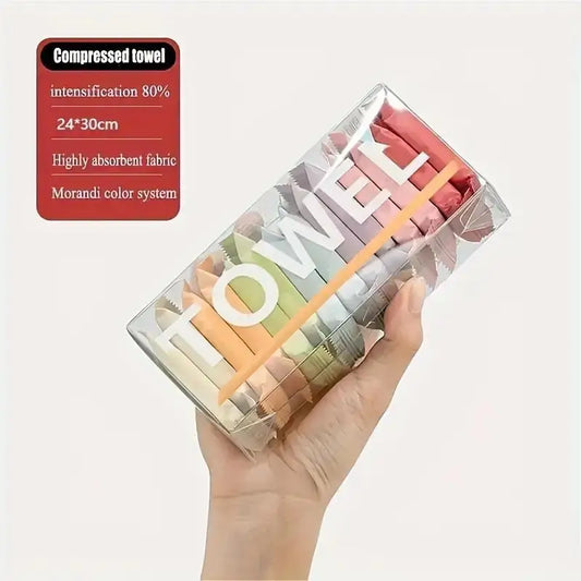 One-time Compressed Towel Washcloth Thickens the Cotton Bath Towel Travel Clean Face Independent Packing Portable Face Towel Peaceful Pleasures Health and Wellness