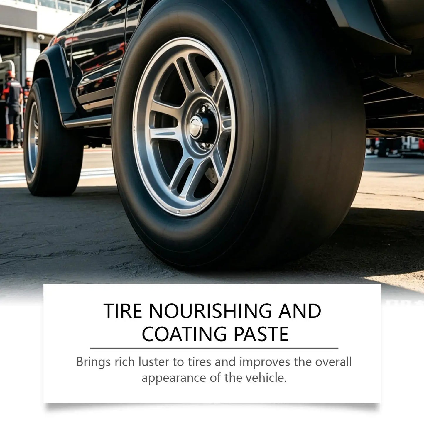 50g Tire Coating Paste Long Lasting Black Restoration Cream Deep Cleaning for Car Truck RV SUV Vehicle Garage Workshop Peaceful Pleasures Health and Wellness